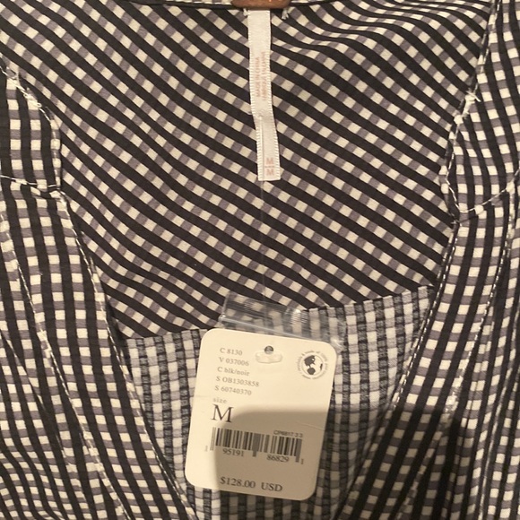 Free People Pippa Asymmetrical Gingham Mini Dress Size Medium - Picture 4 of 9